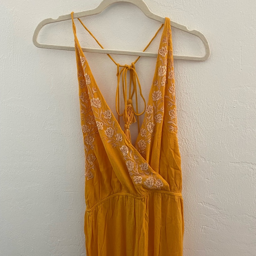 Free People Tangerine Jumpsuit